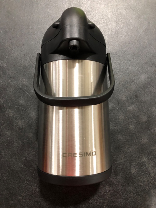 Photo 2 of 74 Oz Airpot Thermal Coffee Carafe - Insulated Stainless Steel Coffee Dispenser with Pump - Thermal Beverage Dispenser - Thermos Coffee Carafe for Keeping Hot Coffee & Tea Hot For 12 Hours - Cresimo