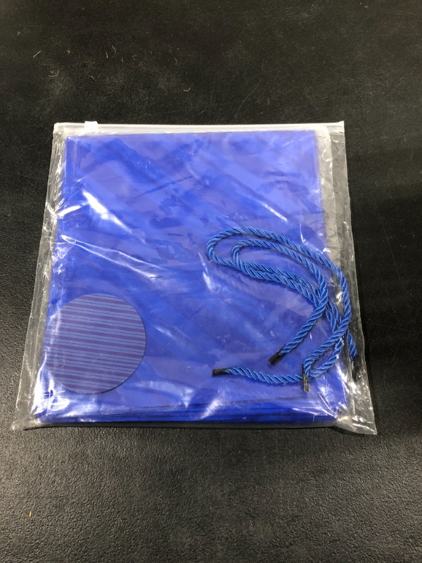 Photo 2 of 2 Pcs 70 x 40 Inch Large Gift Bags Jumbo Huge Giant Gift Bags Plastic Thicken Oversized Bags for Treat, Goodies, Party, Gift Wrapping Supplies (Blue Stripe) 