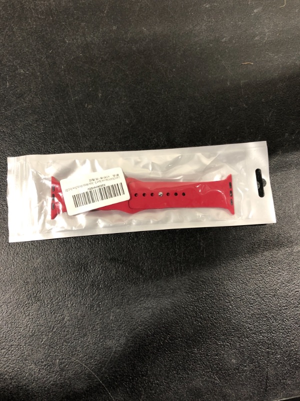 Photo 2 of 42/44/45mm SM LANGXIAN Silicone Sport Band Compatible with Apple Watch Band 38mm 40mm 41mm 42mm 44mm 45mm SM ML Rose Red 