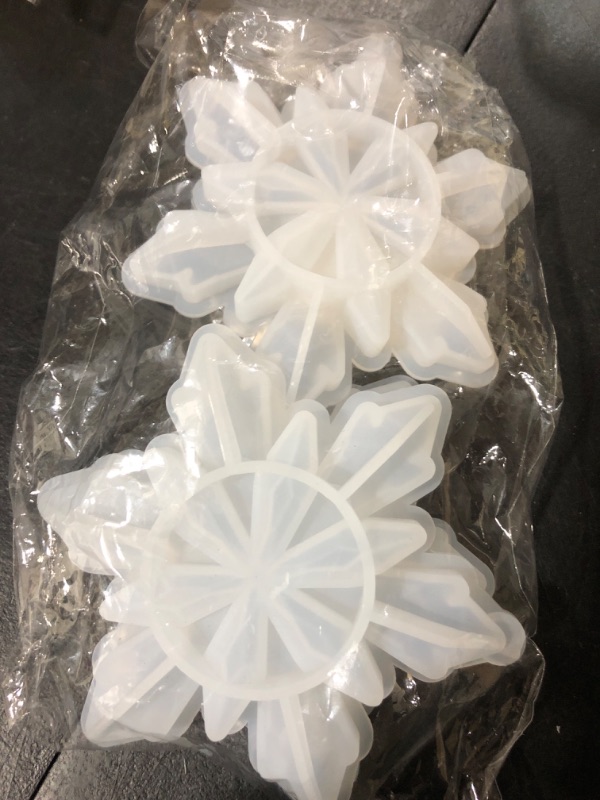 Photo 1 of 3PCS Christmas Resin Molds - Christmas Ornament Molds for DIY Xmas Decoration,Keychain,3D Snowflake Resin Molds for Resin Or Epoxy Casting Making Craft