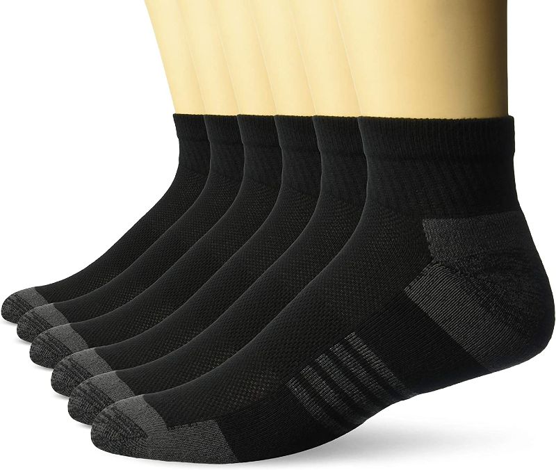 Photo 1 of Amazon Essentials mens Performance Cotton Cushioned Athletic Ankle Socks size 6-12
