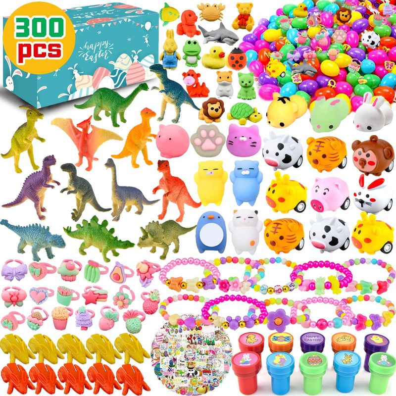 Photo 1 of 
usand 100 PACK Easter Eggs Bulk with Toys Inside 300 pcs Easter Basket Stuffers Surprise Plastic Easter Egg Fillers Small Toys for Easter Egg Hunt Easter Party Favors Kids Toddlers Boys Girls

