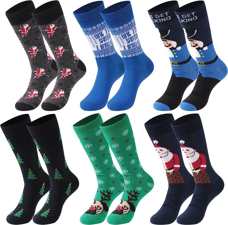 Photo 1 of Gmark Novelty Crazy Crew Socks, Unisex Fitness Cartoon Cotton Soft Warm Winter Cozy Socks,Adult
