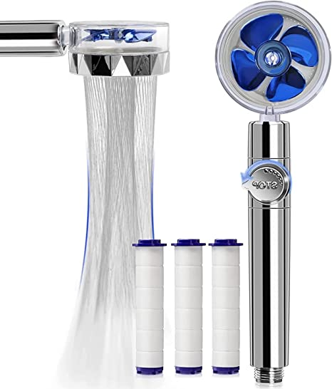Photo 1 of 
High Pressure Filtered Shower Heads, Water Saving Turbo Shower Head with 3 Filters, Easy Install Vortex Shower Head 360 Degrees Rotating-Hydro Jet Shower Head with Pause Switch