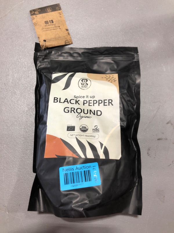 Photo 2 of Organic Black Pepper Ground 16 Oz ( 450 G) | USDA Organic, Non – GMO, Vegan & Gluten Free | Premium Organic Black Pepper for Grinder Refill | Perfec
