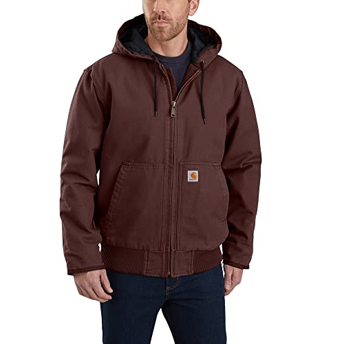 Photo 1 of  Carhartt Men's Loose Fit Washed Duck Insulated Active Jacket, Dark Cedar, XX-Large 