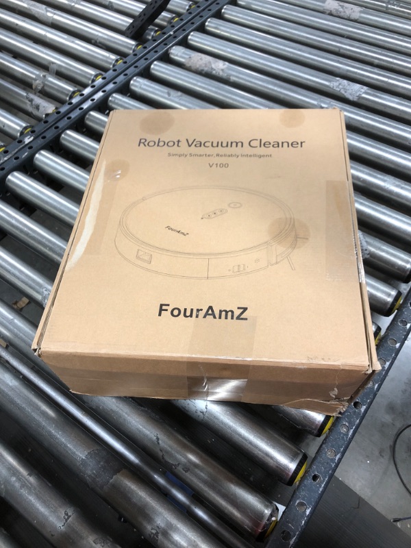 Photo 4 of FourAmZ Robot Vacuum Cleaner, 3000Pa Suction Camera Mapping AI Smart Navigation Robotic Vacuum Cleaner, Carpet Boost, Compatible with Alexa, Ideal for Pet Hair, App Controls, WiFi, Self-Charging V100
