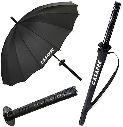 Photo 1 of 62 inches samurai sword umbrella, black