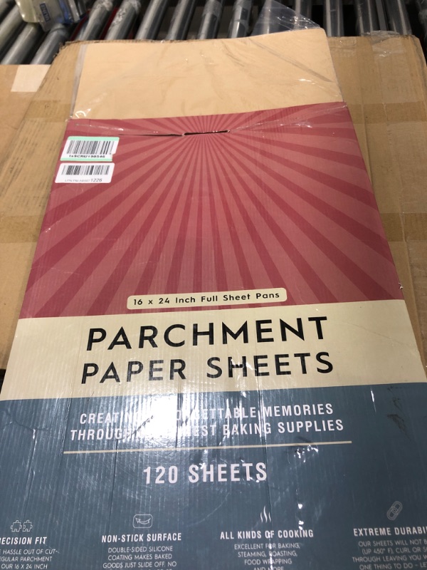 Photo 2 of  16x24 inch Parchment Paper Sheets, 100Pcs Precut Non-Stick Full Parchment Sheets for Baking, Cooking, Grilling, Frying and Steaming, Full Sheet Baking Pan Liners, Commercial Baking