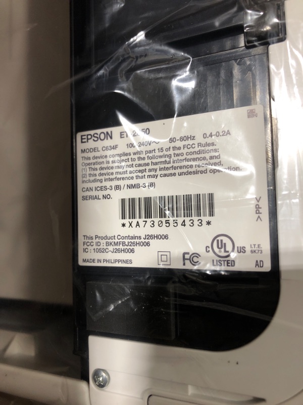 Photo 2 of Epson EcoTank ET-2850 Wireless Color All-in-One Cartridge-Free Supertank Printer with Scan, Copy and Auto 2-Sided Printing. Full 1-Year Limited Warranty - White (Renewed Premium) ET-2850 (White - Renewed) White Print/Copy/Scan