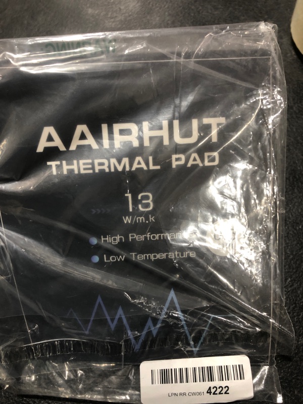 Photo 2 of Aairhut Thermal Pad 13W/mK [0.5~3mm], 120x120x0.5mm Silicone Cooling Pad Non Conductive Heat Resistance Extreme Odyssey Cover with Dual Self-Adhesive Films for PC Laptop PS4/PS5/CPU/GPU/Computer 120 x 120 x 0.5 13W Grey