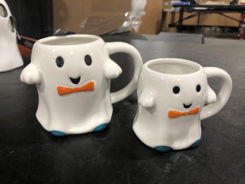 Photo 2 of 2pk Stoneware Figural Ghost and Mini Ghost Mugs - Hyde & EEK! Boutique™

