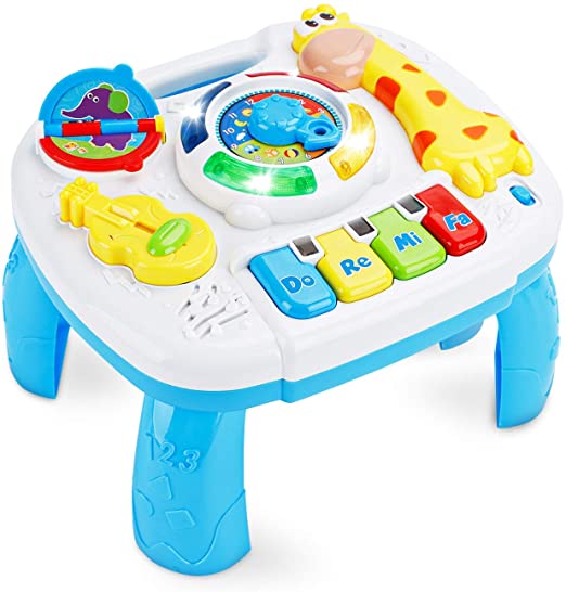 Photo 1 of BACCOW Baby Toys 6 to 12-18 Months Musical Educational Learning Activity Table Center Toys for Toddlers Infants Kids 1 2 3 Year Olds Boys Girls Gifts Size 9.7 x 8.7 x 7.1 Inches
