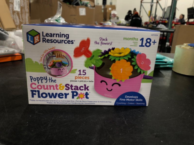 Photo 2 of Learning Resources Poppy the Count & Stack Flower Pot - 15 Pieces Toddler Learning Toys for Boys and Girls Ages 18+ Months Sorting Toys for Toddlers