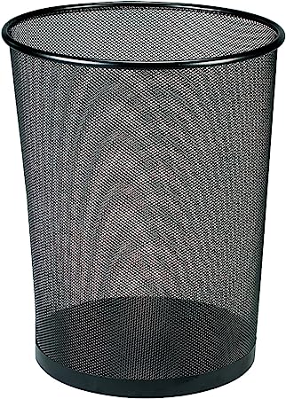 Photo 1 of Office Depot Metro Mesh Wire Wastebasket, Black, 22351