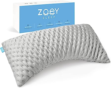 Photo 1 of 
Roll over image to zoom in







Zoey Sleep Adjustable Memory Foam Bed Pillows for Sleeping - Side, Back or Stomach Sleeper Pillow for Neck and Shoulder Pain Relief. - Soft Plush Machine Washable Pillow Cover - King Size Bed Pillow