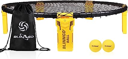 Photo 1 of Blinngoball Roundnet Games Set with Carrying Bag and Colourful Strip Light (ONLY for Pro Kit) - Beach Game Set Playing Roundnet Game for Lawn Beach Backyard Park Outdoor and Indoor