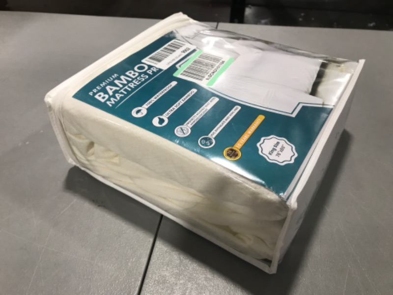 Photo 1 of PlushDeluxe Premium Bamboo Mattress Protector – Waterproof, & Ultra Soft Breathable Bed Mattress Cover for Comfort & Protection - (King Size) King 76"x80"