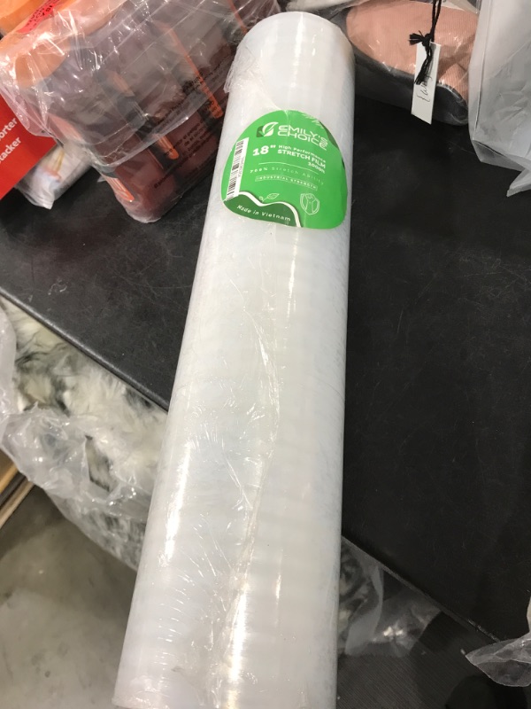 Photo 2 of Emily's Choice 18" 60 Gauge High Performance Stretch Film 1000ft 700% Stretch Wrap Industrial Shrink Wrap Fit for Moving