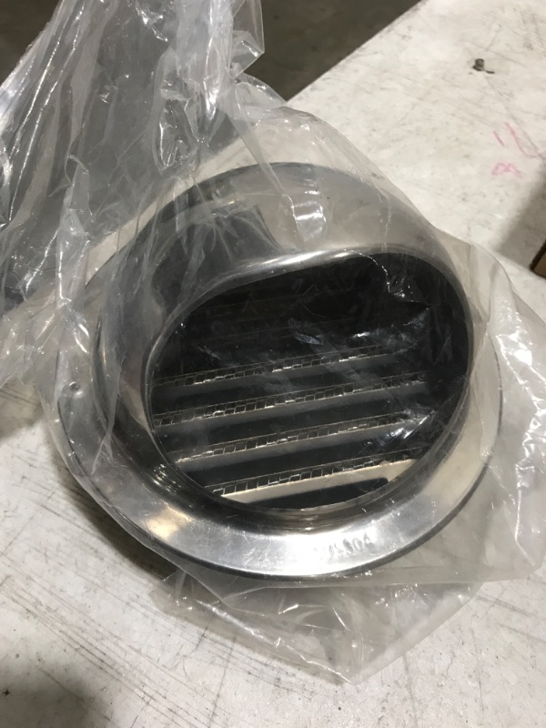 Photo 2 of 6" Wall Vent Cap, FanGoFast 150mm 304 Stainless Steel Round Air Extractor External Cover for Apartment, Villa, Flats, House