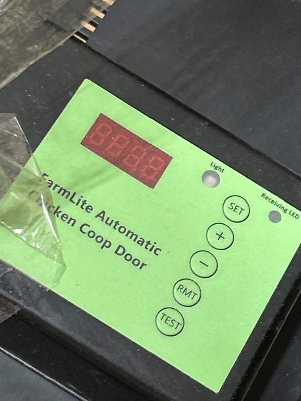 Photo 1 of FarmLite Automatic Chicken Coop Door | Automatic Chicken Door Powered by Solar or Grid Power | Auto Chicken Coop Door with Timer, Light Sensor and Remote Controls (Solar/Batteries Not Included)