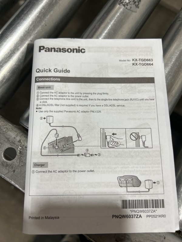 Photo 3 of Panasonic Expandable Cordless Phone System with Link2Cell Bluetooth, Voice Assistant, Answering Machine and Call Blocking - 3 Cordless Handsets - KX-TGD663M (Metallic Black) 3 Handsets Phone