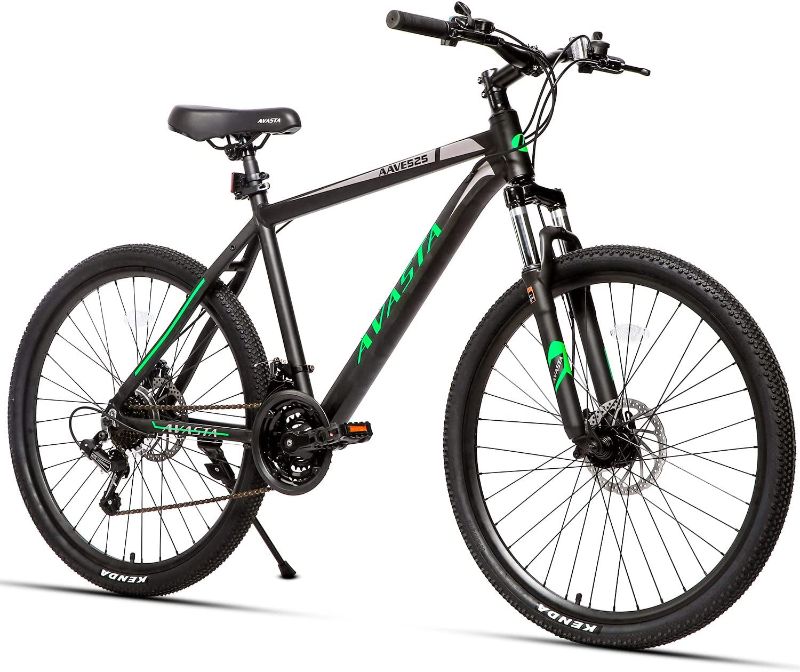 Photo 1 of AVASTA Adult Mountain Bike 21 Speeds 26 Inch Wheels for Men and Wowen, Aluminum Frame Disc Brakes Mountain Bicycle, Front Suspension 