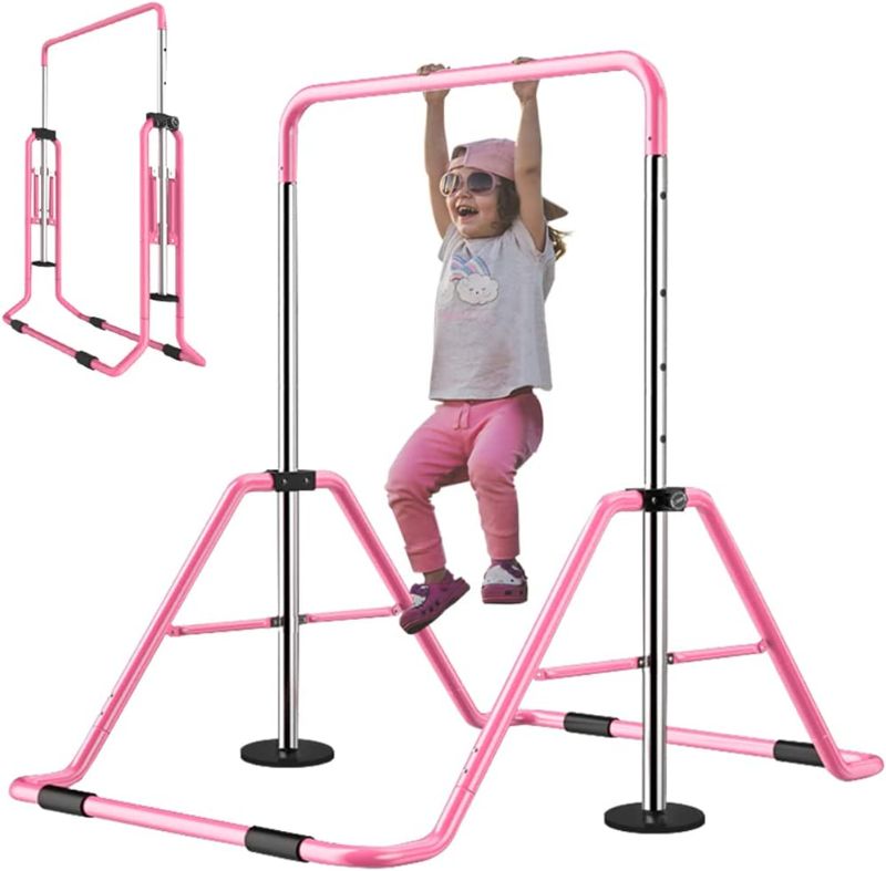 Photo 1 of Gymnastics Bars Kids Kip Training Bars for Home, Folding Horizontal Bars with Adjustable Height, Practice Bar Gymnastic for Kid, Child, Girls, Boys