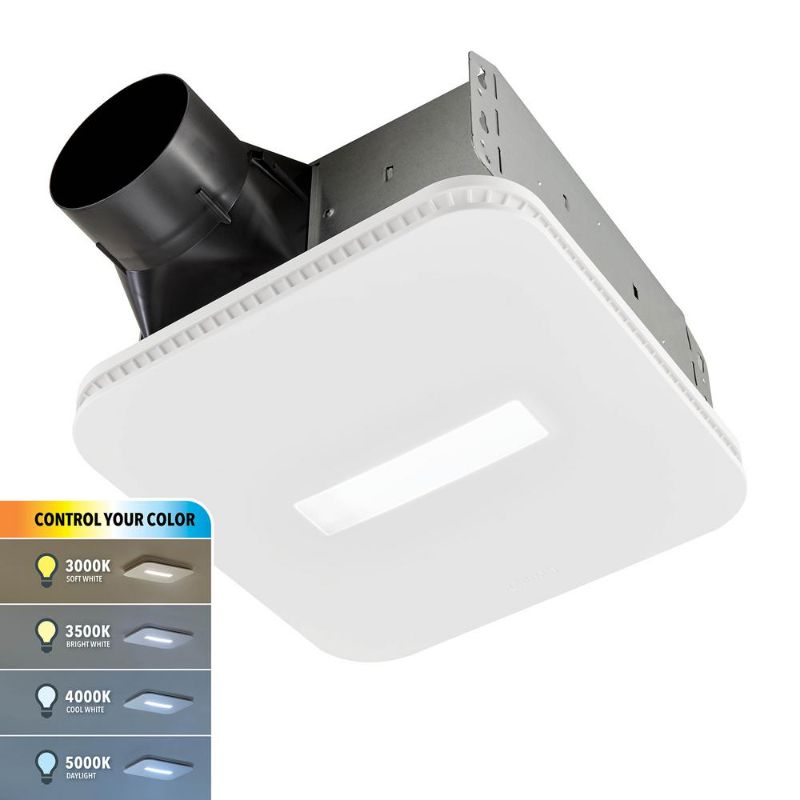 Photo 1 of 110 CFM Bathroom Exhaust Fan with CCT LED Light CleanCover? Grille ENERGY STAR
