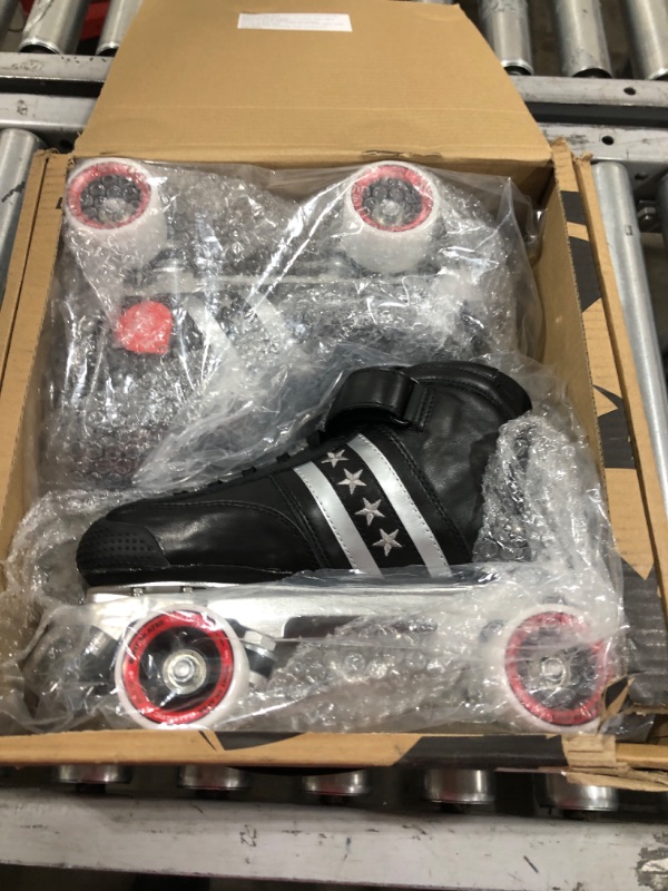 Photo 2 of Bont Skates - Quadstar Carbon Roller Skate Derby Package - Professional rollerskates for Men - Women - Boys - Girls for Derby, Speed and Indoor Skating, size 8