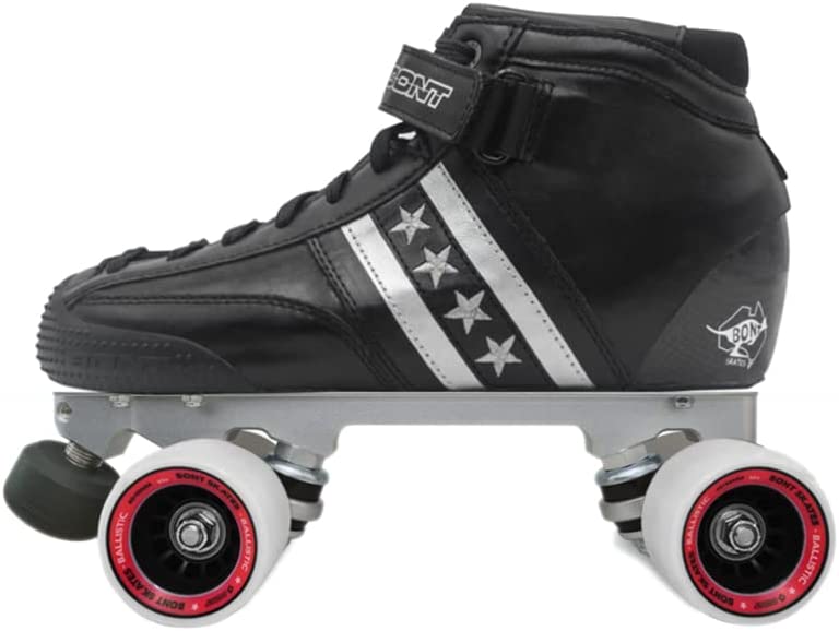 Photo 1 of Bont Skates - Quadstar Carbon Roller Skate Derby Package - Professional rollerskates for Men - Women - Boys - Girls for Derby, Speed and Indoor Skating, size 8