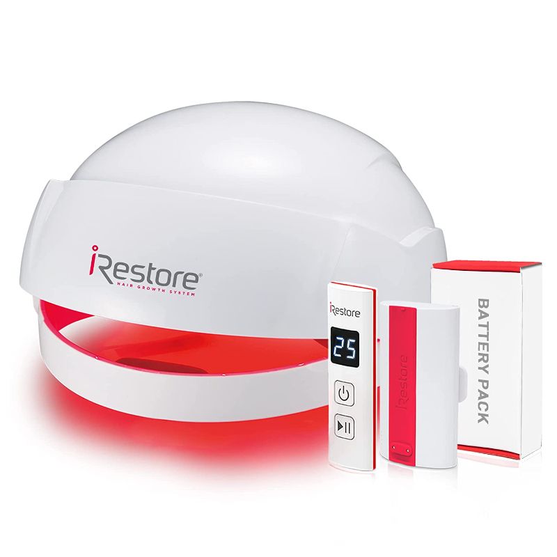 Photo 1 of iRestore Essential Laser Hair Growth System + Rechargeable Battery Pack - FDA Cleared Hair Growth for Men & Hair Loss Treatments for Women with Thinning Hair, Hair Regrowth for Women