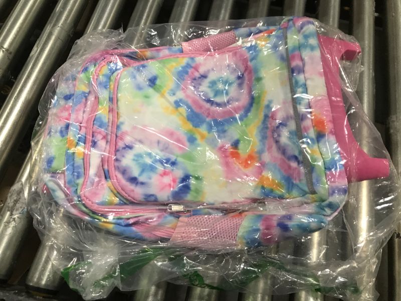 Photo 2 of CAMTOP 18 Inch Rolling Backpack Girls Travel Roller Bag with Wheels Kids School Bags Wheeled Luggage Backpack (Tie Dye)