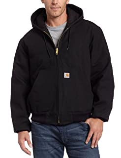 Photo 1 of CarharttmensLoose Fit Firm Duck Insulated Flannel-Lined Active Jacket (Big & Tall)BlackLarge/Tall (B002GHC30A)