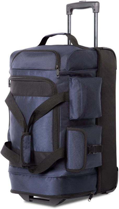 Photo 1 of Coolife Rolling Duffel Travel Duffel Bag Wheeled Duffel Suitcase Luggage 8 Pockets
