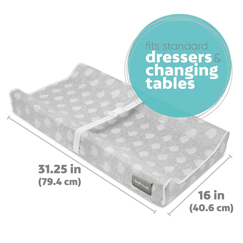 Photo 2 of Contoured Changing Pad - Waterproof & Non-Slip, Includes a Cozy, Breathable, & Washable Cover - Jool Baby