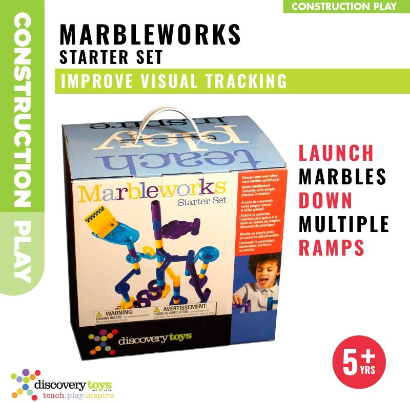 Photo 2 of Discovery Toys MARBLEWORKS Marble Run Starter | Kid-Powered Learning | STEM Educational Building Block Toy Learning & Childhood Development 5 Years Old and Up