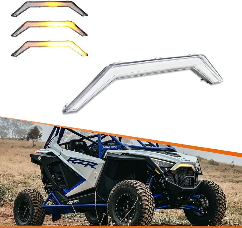 Photo 1 of ADIIL Clear Lens LED Front Accent Light w/Sequential Amber & White Signa Lights Compatible with Polaris RZR PRO XP / 4 2020-2023 https://a.co/d/cSeY2PF