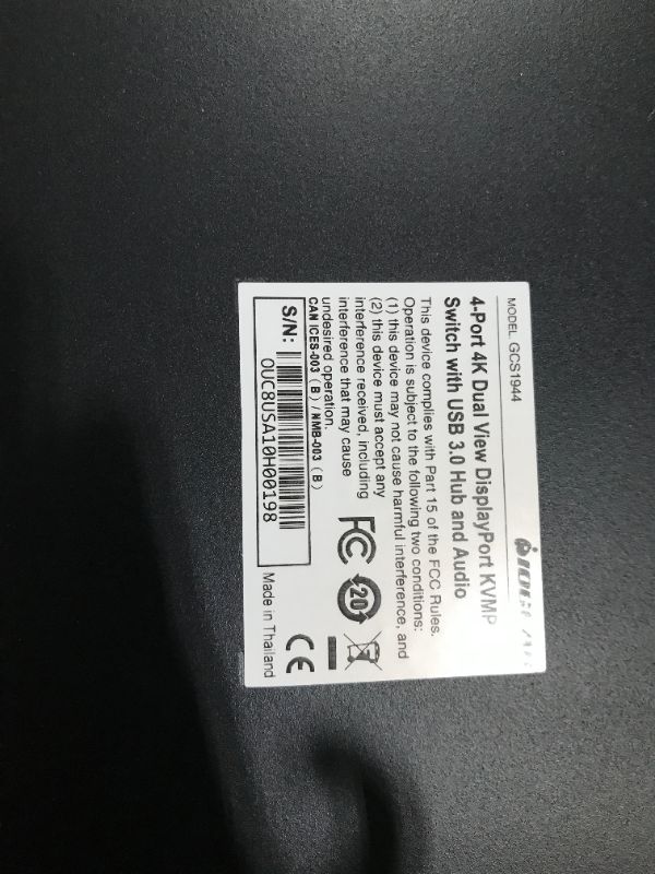 Photo 4 of IOGEAR 4-Port Dual View DisplayPort KVMP Switch - 4K 60Hz - 2 DisplayPort In Per Channel - 2-Port USB 3.1 Hub 5Gbps - Keyboard Mouse Input - 7.1 HD Audio - Front Panel Selector - TAA Mac/Win - GCS1944 4-Port DisplayPort