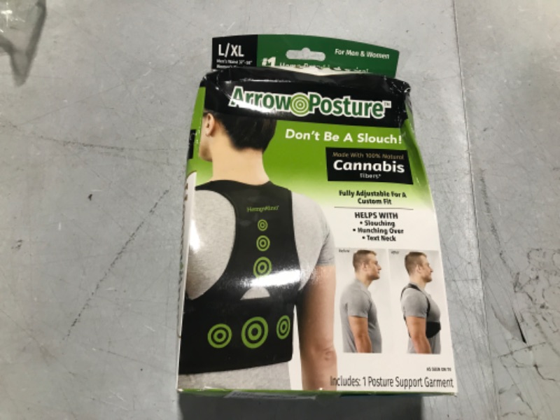 Photo 2 of Hempvana Arrow Posture - Fully Adjustable Posture Support & Posture Corrector for Upper Body - Helps Correct Slouching, Text Neck and Hunching Over (L/XL) Large/X-Large (Pack of 1)