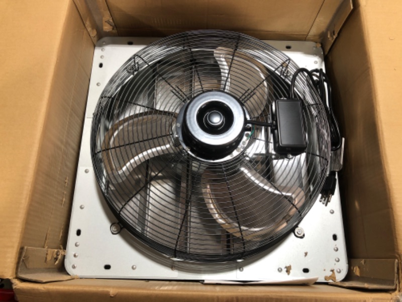 Photo 2 of KEN BROWN 20 Inch Shutter Exhaust Fan With 1.65 Meters Power Cord Wall Mounted, High Speed 3500CFM, Vent Fan For Garages And Shops, Greenhouse,Attic Ventilation 20 Inch Fan Wtih Power Cord