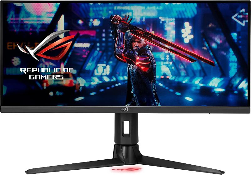 Photo 1 of ASUS ROG Strix 29.5” 21:9 HDR Gaming -Monitor(XG309CM) - WFHD (2560 x 1080), Fast IPS, 220Hz, 1ms, Extreme Low Motion Blur Sync, G-SYNC Compatible, Tripod socket for streaming, USB Type-C,-KVM support
