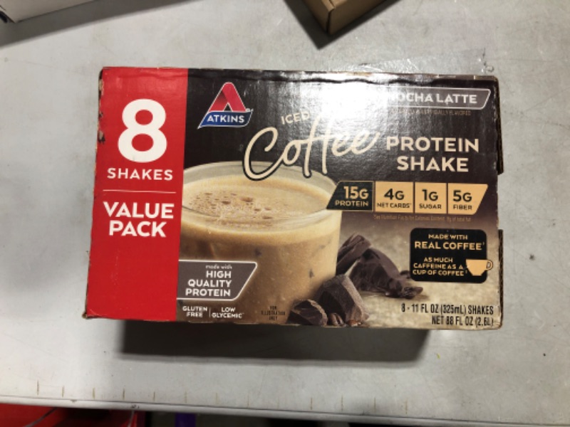 Photo 3 of Atkins Mocha Latte Protein-Rich Shake. With Protein. Keto-Friendly and Gluten Free. Value Pack. (8 Shakes)*Packaging May Vary