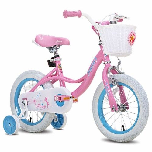 Photo 1 of JOYSTAR Petal Girls Bike for Toddlers and Kids Age 2-13 Years, 14  Inch Kids Bike with Training Wheels and Basket,  Children Bicycles with Kickstand, Pink 
