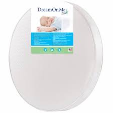 Photo 1 of Dream On Me 4" Thick Round Crib Mattress in White - Dream On Me 42R
