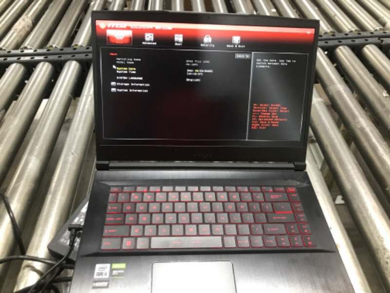 Photo 2 of MSI Computer GF63, NVIDIA GeForce GTX 1650 Graphics, 15.6" 8GB 256GB Intel Core i5-10300H X4 2.5GHz Win10, Black
