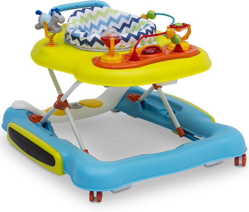 Photo 1 of 
Delta Children 4-in-1 Discover & Play Musical Walker - Features 360 Degree Swivel Seat, Rocker and Walker Mode, Step-to-Play Music, Machine-Washable Seat, Blue/Green
