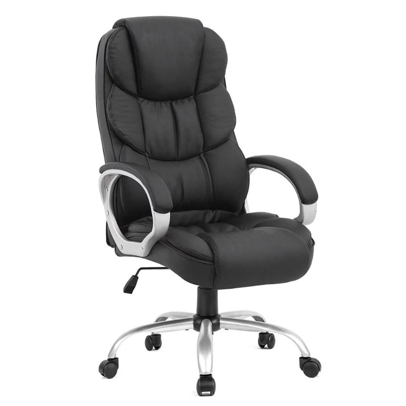 Photo 1 of BestOffice Ergonomic Executive High Back PU Leather Office Gaming Massage Chair with Lumbar Support Headrest Armrest Swivel, Metal Base