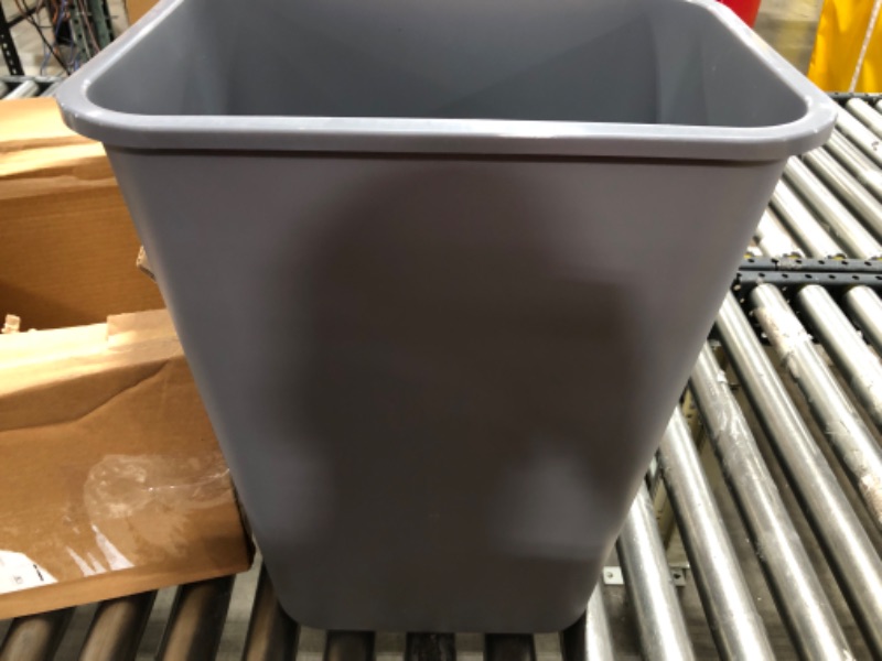 Photo 1 of  Wastebasket Trash Container, for Home/Office/Under Desk, Gray