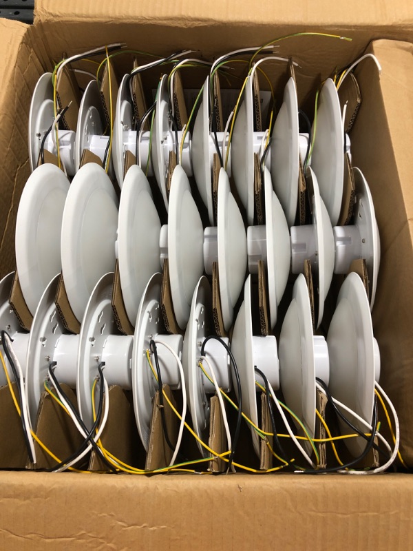 Photo 2 of Sunco Lighting 24 Pack 5/6” LED Disk Lights Flush Mount Ceiling Light Fixture Recessed Selectable Color Temperature 100W Equivalent 15W, 1050LM, Dimmable Low Profile Surface Mount, ETL Energy Star 5 CCT in One (3000K, 4000K, 5000K, 6000K, 6500K) 24 Count 